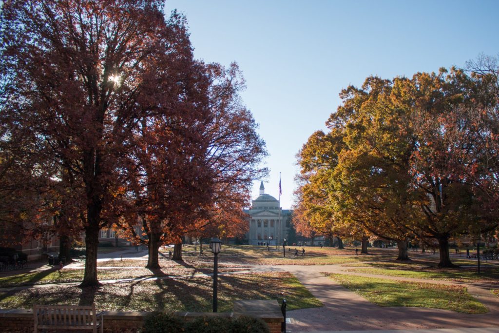 Wilson Library during fall 2016.