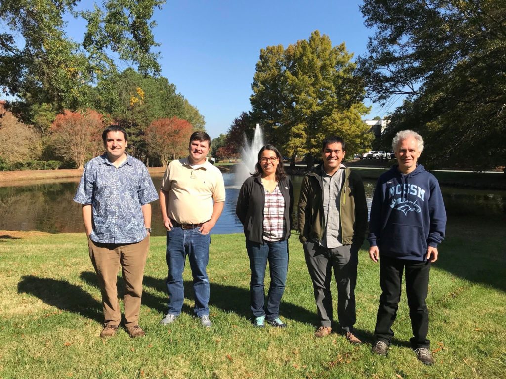 From left to right, Todd Vision (UNC), Jim Balhoff (RENCI), Wasila Dahdul (U-South Dakota), Josef Uyeda (Virginia Tech) and Hilmar Lapp (Duke).