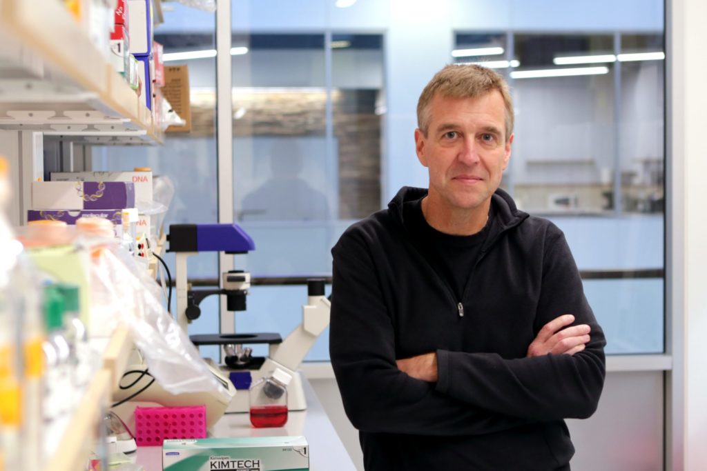 Kevin Weeks, Kenan Distinguished Professor of Chemistry,co-founded Ribometrix with Katie Warner, a former undergraduate student. (photo by Lars Sahl)