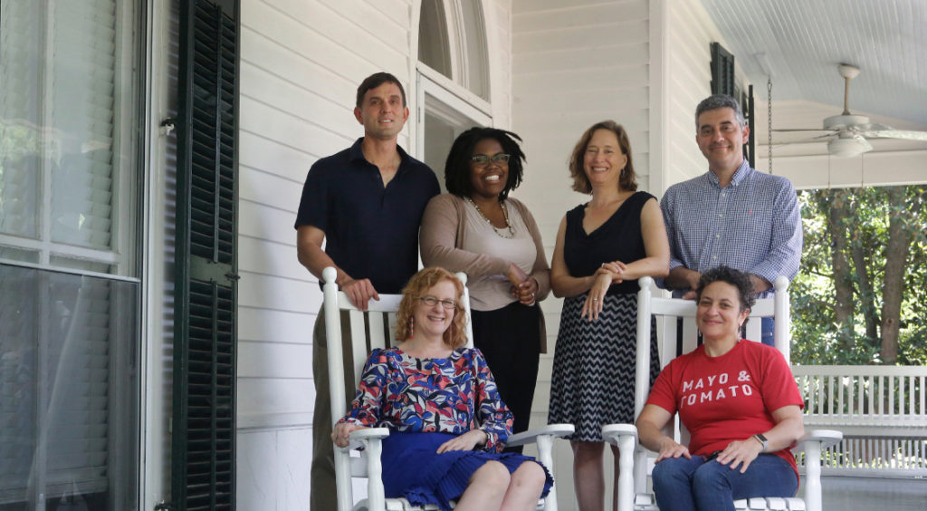 Carolina’s keepers of the South (left to right, back row first): Bryan Giemza, Chaitra Powell, Rachel Seidman, Steve Weiss, Elizabeth Engelhardt, and Malinda Maynor Lowery. (photo by Megan May)