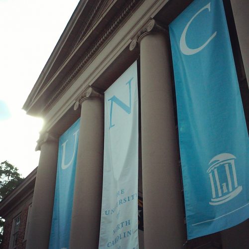 UNC banners South Building