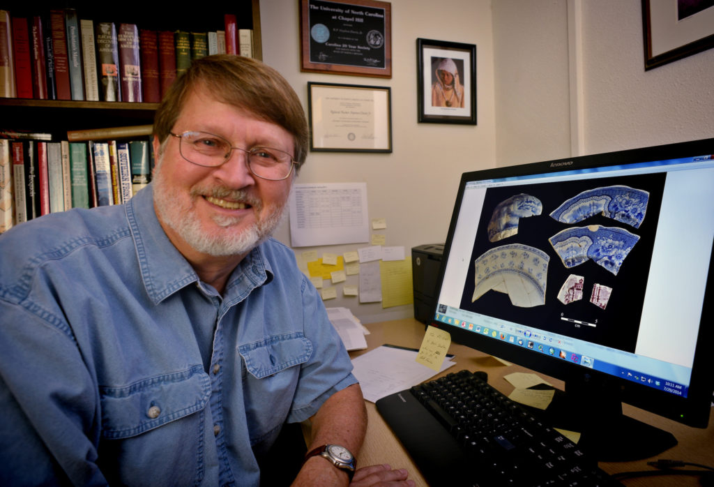 As the associate director of Carolina’s Research Laboratories of Archaeology, Steve Davis leads excavations on campus. (photo courtesy of UNC-Chapel Hill)