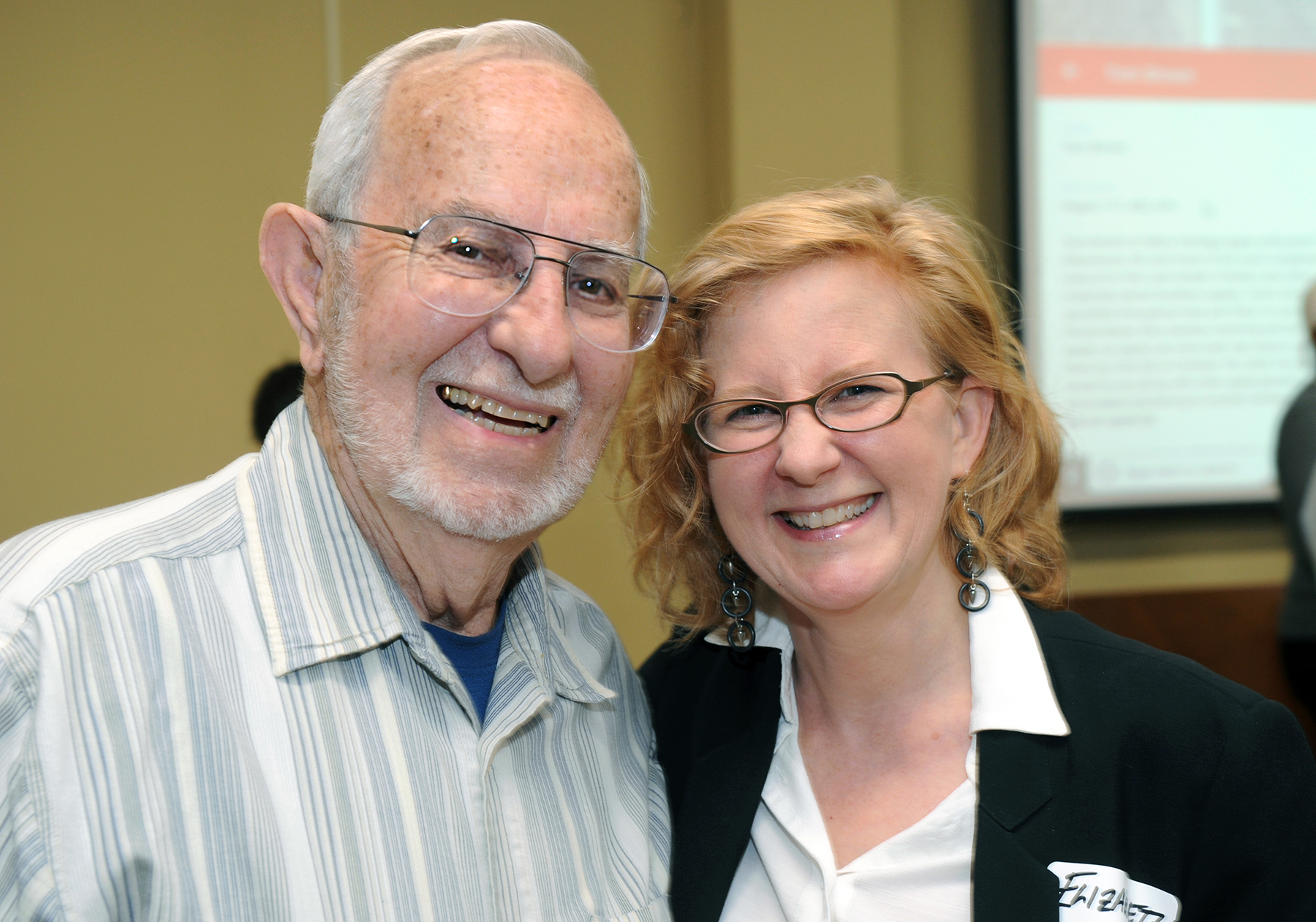 Lee Calhoun (left) and Elizabeth Engelhardt. (photo by Donn Young)