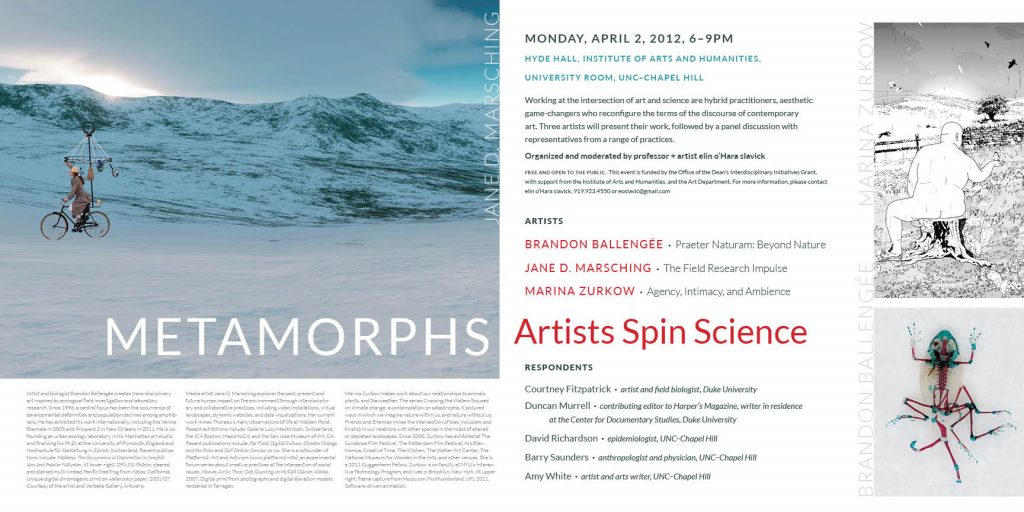 Metamorphs: Artists Spin Science to discuss artwork focused on science