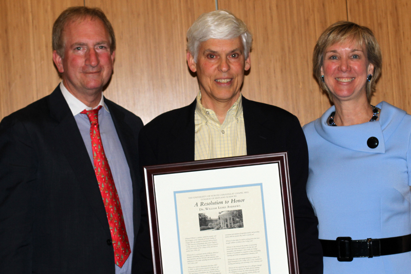 Andrews receives award for distinguished service to the College