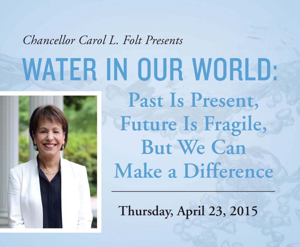 Chancellor Folt to deliver lecture on water research April 23