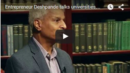 Entrepreneur Deshpande talks universities, innovation