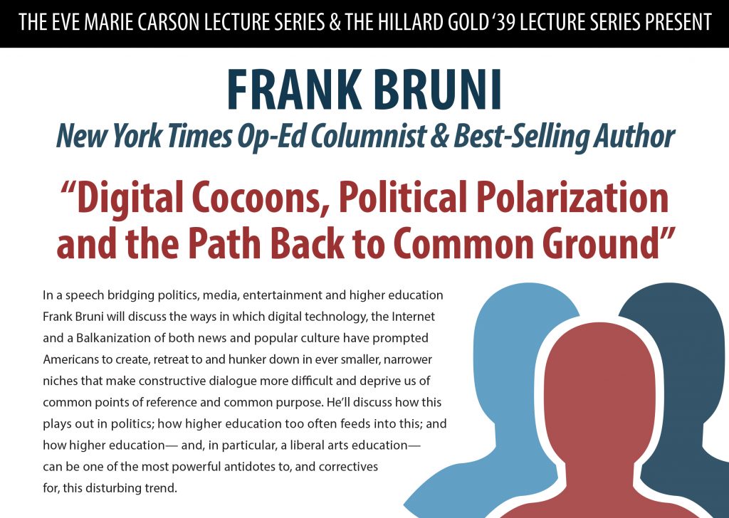New York Times columnist and UNC alumnus Frank Bruni to speak Nov. 5