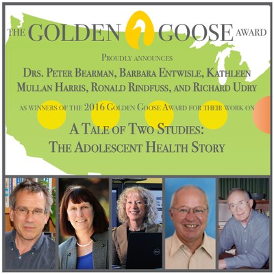 Researchers behind landmark study on adolescent health receive Golden Goose Award