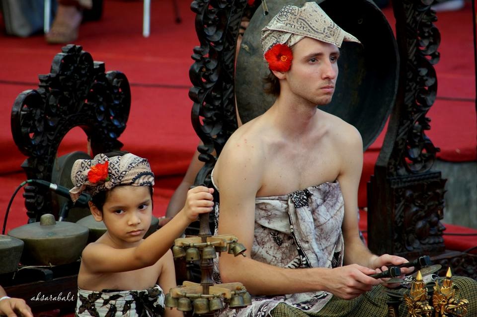 While in Indonesia, senior Trevor McPherson tudied a variety of gamelan styles, and participated in some performances.