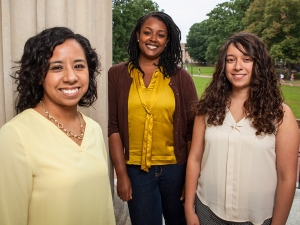 From left, Maria Duran, Leslie Adams and Jennifer Rangel are all first-generation graduate students at UNC-Chapel Hill.