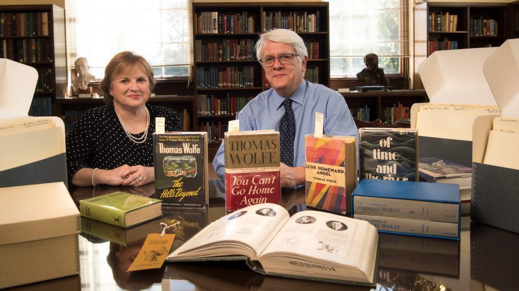 Lindsay Fulenwider and North Carolina Collection curator Robert Anthony share the story of how Fulenwider’s father’s Wolfe collection came to Wolfe’s alma mater.
