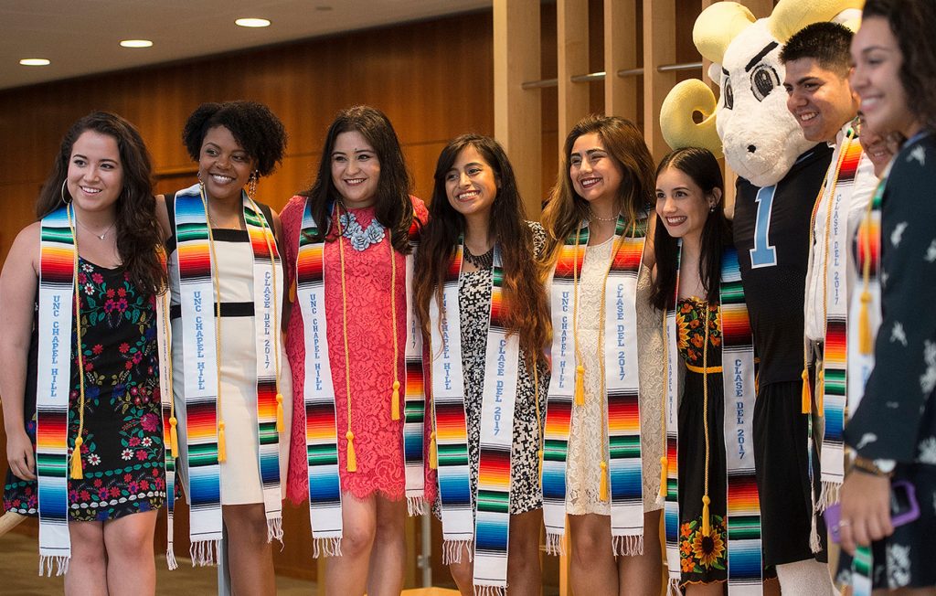 Graduating seniors celebrate their Latin heritage at a special commencement ceremony hosted by the Carolina Latinx Collaborative, which provides a supportive environment for students, faculty, staff and alumni to discuss and understand important issues that affect the Latino community.
