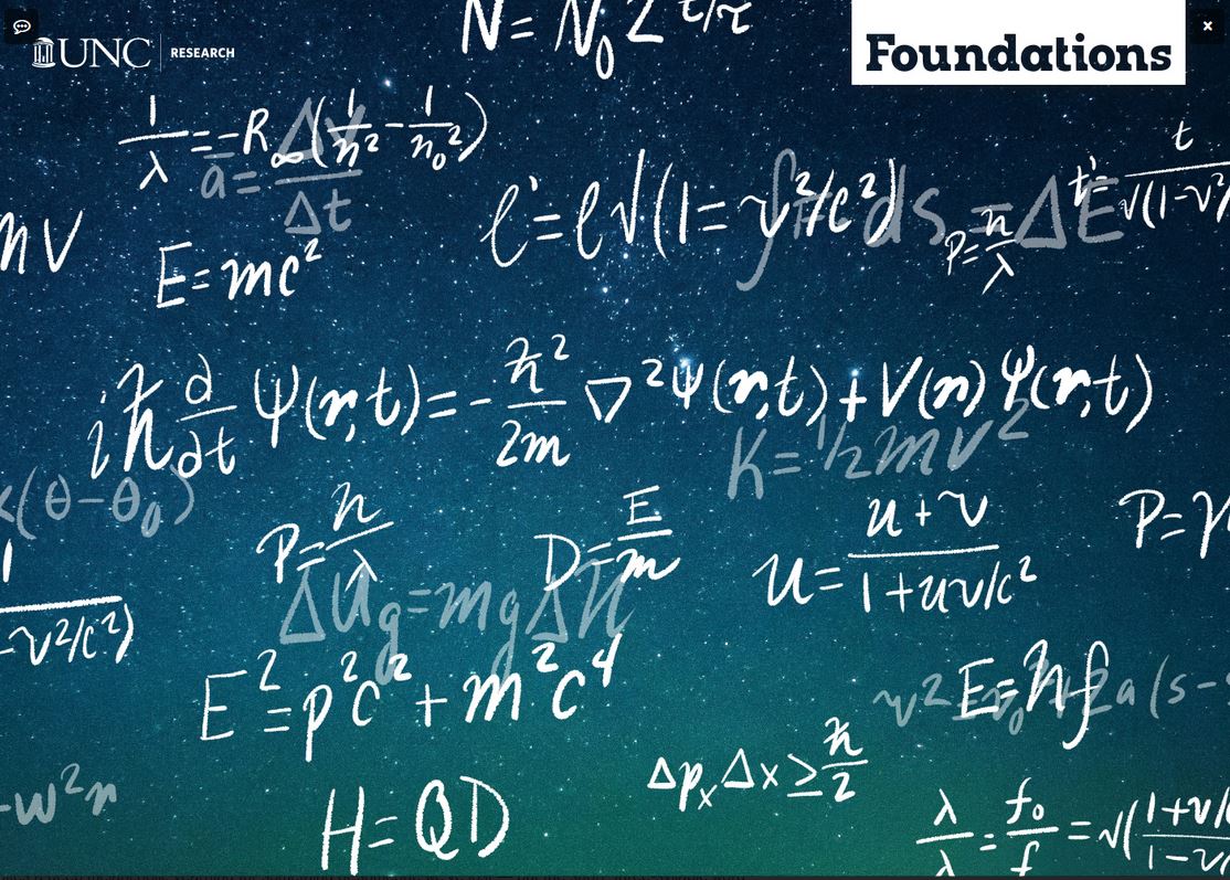 Chalkboard showing numbers and figures in physics equations (graphic illustration by Corina Cudebec, Endeavors magazine)