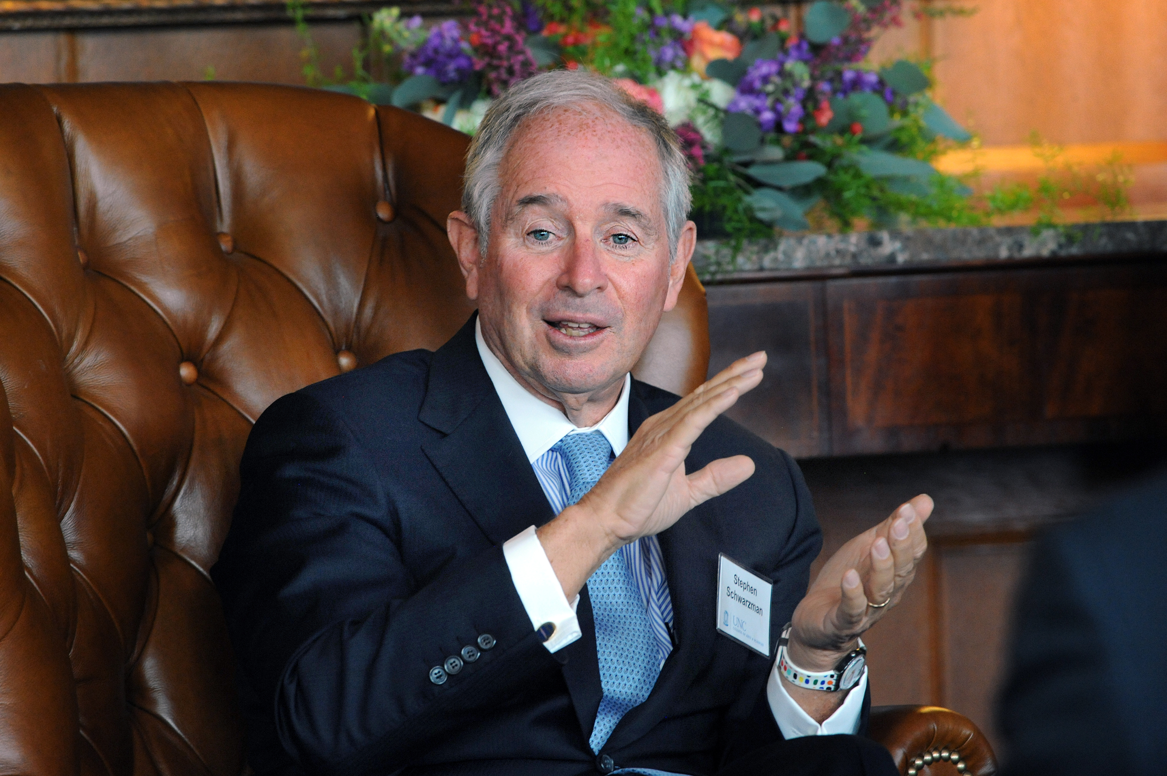 Stephen Schwarzman, CEO and co-founder of Blackstone, told Carolina students that his classic liberal arts education at Yale University profoundly shaped his career. (photo by Donn Young)
