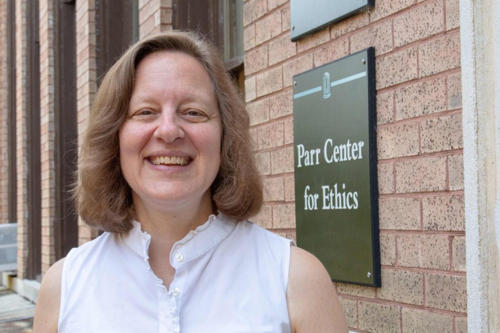 Sarah Stroud directs the UNC Parr Center for Ethics. (photo by Kristen Chavez)