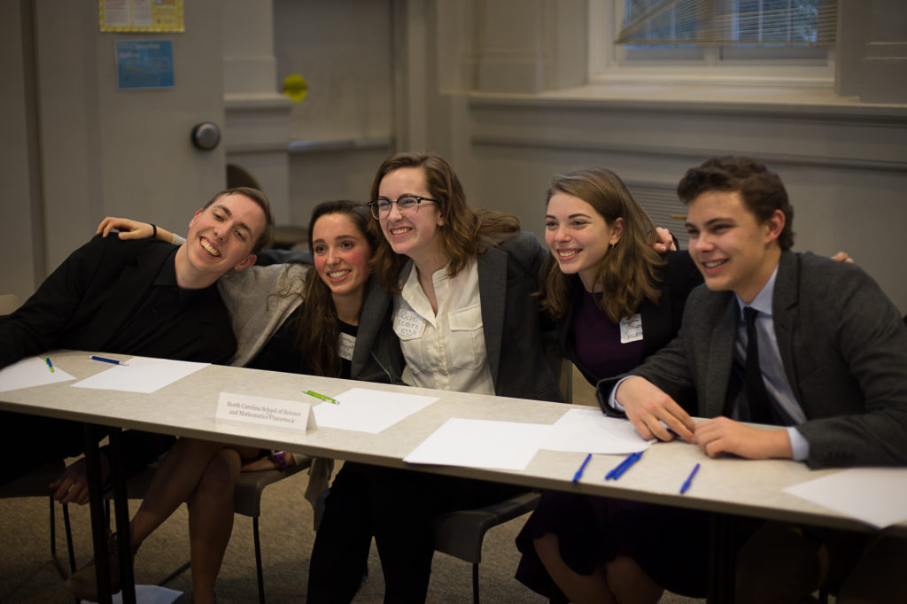 Students compete at last year's High School Ethics Bowl. (photo by Tenley Garrett)