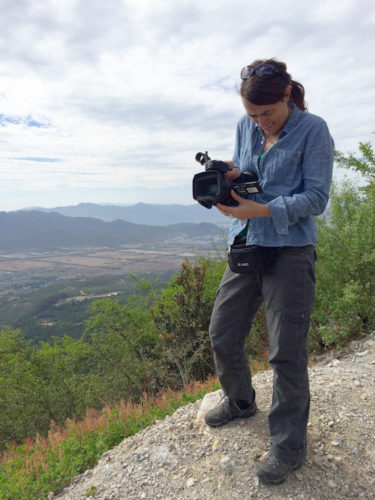For her most recent film project, Haslett films plant life on Jade Dragon Snow Mountain near Lijiang, Yunnan Province, China. 