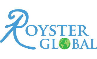 The words "Royster Global" are written here with a globe serving as the "O" in Global.