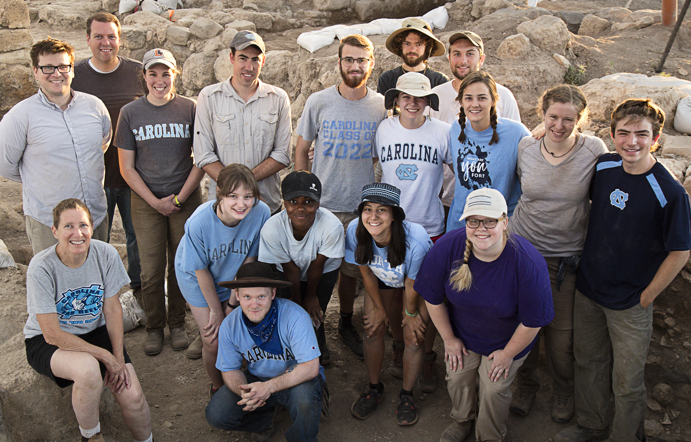 Students and Magness at the Huqoq dig. (photo by Jim Haberman)