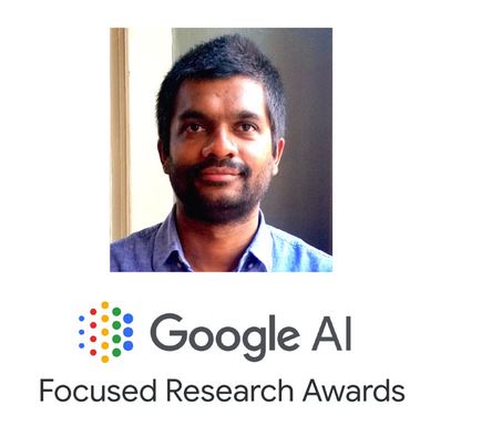 Photo of Mohit Basl with the words Google Al Focused Research Awards beneath it