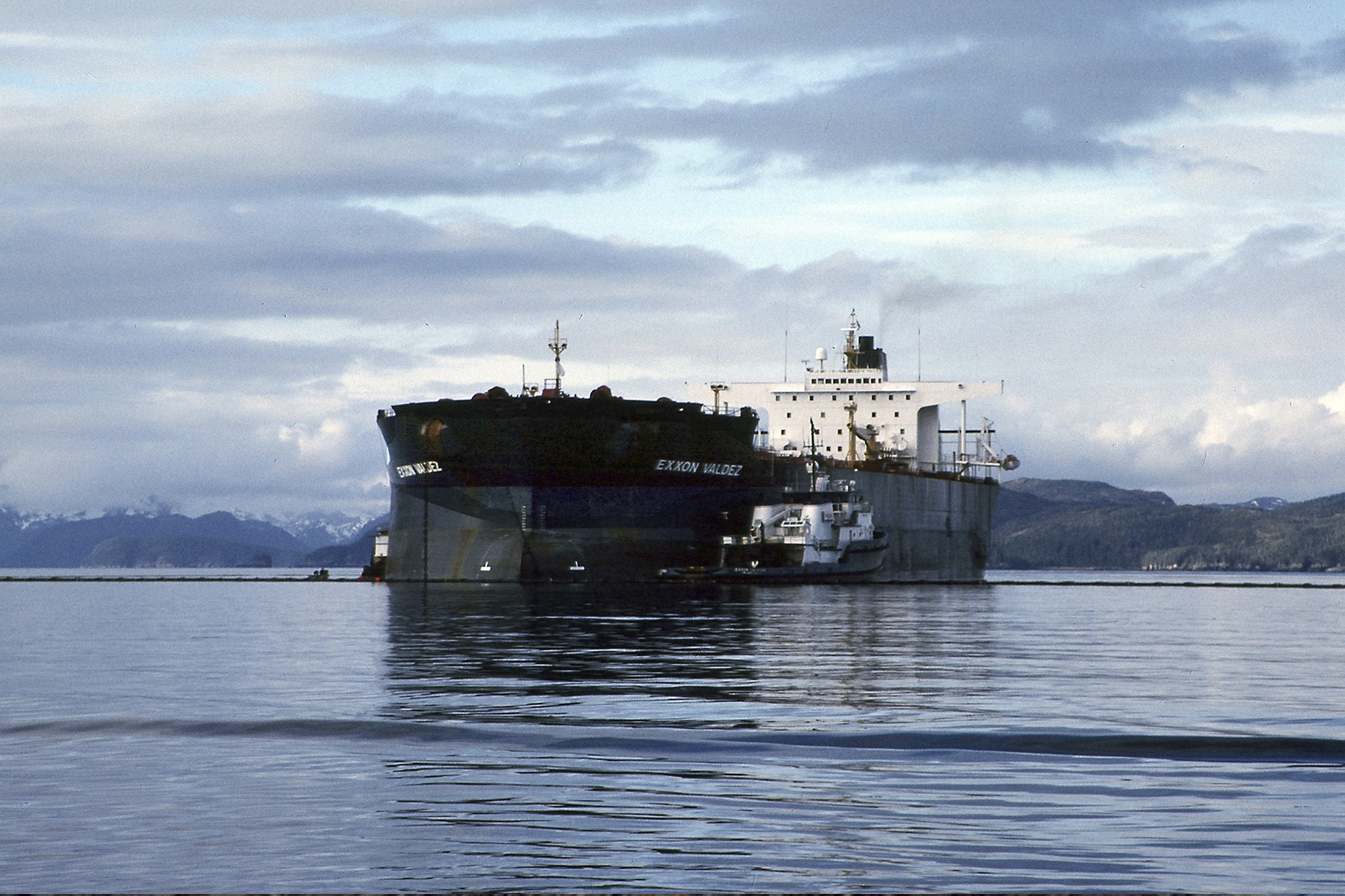 The Exxon Valdez oil tanker before it struck Bligh Reef. Photo courtesy of the National Oceanic and Atmospheric Administration