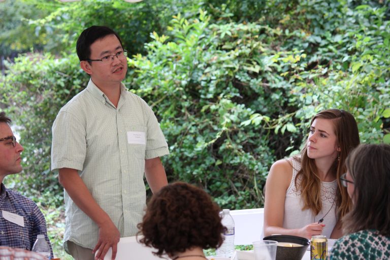Xiaodong Chen, 2018 CURS Scholar-in-Residence, speaks at the Faculty Fellows Luncheon.