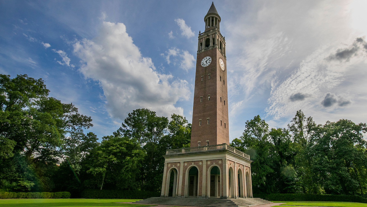 Views of the University of North Carolina at Chapel Hill campus on July 22, 2019 in Chapel Hill, NC